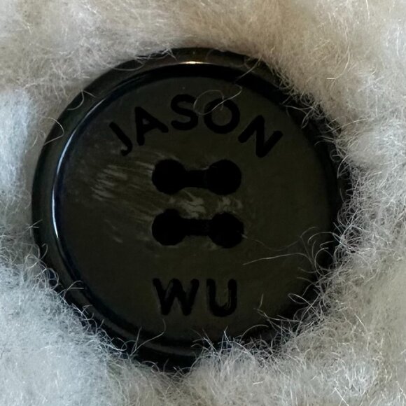 Jason Wu Faux Fur Vegan Leather Shearling Jacket Coat Button Down Medium NWT - Picture 13 of 15